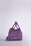 Suede Leather Elephant Figured Shoulder Bag Purple