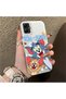 Samsung Galaxy A05 Compatible Cute Cartoon Cat and Mouse Case, Shock-Absorbing Structure, Matte Texture