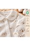 Gots Certified Fabric 100% Cotton Muslin Minimal Teddy Bear Natural Breathable Unisex Baby Romper - 4