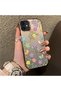 iPhone 12/12 Pro Compatible Colorful Flower and Butterfly Case, Shock-Absorbing Structure, Matte Texture