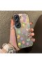 Tecno Camon 40 Pro 5g Compatible Colorful Flower and Butterfly Case, Shock Absorbing Structure, Matte Texture