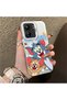 Redmi 13C 4G/5G Compatible Cute Cartoon Cat and Mouse Case, Shock-Absorbing Structure, Matte Texture