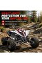 Heavy Duty ATV Front Bumper Guard, Tubular Steel Protective Brush Guard with Perforated Mesh Plate, Direct Bolt-On Design, Off-Road Front Bumper, Black - 5