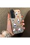 Cute Cartoon Cat Style Case Compatible with Samsung Galaxy S23 Fe, Shock Absorbing Structure, Matte Texture