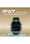H-Watch Commando Smartwatch 2.1 inch Rugged Display, IP67 Water Resistant, Bluetooth Calling, Heart Rate & SpO₂ Tracker, 100+ Sports Modes, Fitness & Activity Watch for Men (Black) - 2