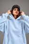 Unisex Basic Mavi Sweatshirt Hoodie - 4