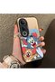 Vivo V50 Lite 4G/5G Compatible Cute Cartoon Cat and Mouse Case, Shock Absorbing Structure, Matte Texture