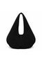 Studded Buckle Half Moon Shaped Suede Women's Shoulder Bag - 5