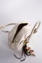 Leather Hand and Shoulder Bag with Accessories Beige - 4