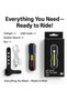 2PCS 3-Color LED Bicycle Rear Light, USB Rechargeable Tail Light with 5+ Flashing Modes, Waterproof Safety Light with Adjustable Mounting Strap for Road Bicycle, Mountain Bicycle & E-Bike - 7