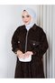 Women's Tesettür Velvet Skirt Suit with Pockets - 7