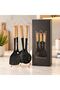 7 Piece Silicone Kitchen Set with Wooden Handles