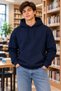 Boys' Hooded Oversized Sweatshirt with Kangaroo Pocket
