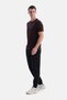 Brown Basic Crew Neck T-Shirt with Shoulder Stitching Detail - 3