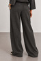 Wide Leg Trousers with Elastic Waist and Front Stitching Detail |   Mkw6811505-1 - 5