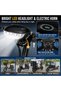 48V E-Bike LED Headlight with Horn, Key Ignition Switch & Battery Level Display, Electric Bicycle Front Light Assembly with 2 Keys, Wiring & Mounting Clamps for Electric Bikes & Scooters - 5