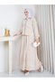 Women's Tesettür Velvet Skirt Suit with Pockets - 6
