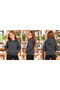 Girls' Hooded Oversized Sweatshirt with Kangaroo Pocket - 2