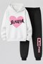 Blackpink Printed 3-Ply Quality Sweatshirt and Trackpants Kids Bottom-Top Set
