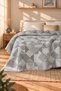 Geometric 100% Cotton Ply Muslin Bedspread Piqué , Premium Tasseled Reversible 220X240 Dowry Blanket