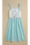 Rm 15408 ecru green ruffled strap maternity postpartum nightgown - 2