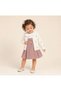 Floral Knitwear Cardigan Velvet Dress and Blouse 3-Piece Baby Girl, Girl's Set
