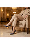 Valley Ethnic Pattern Closed Back Gold Galvanized Feta Heeled Shoes - 7