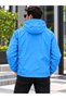 Men's Hooded Waterproof and Windproof Lightweight Raincoat with Zippered Inner Pocket - 3