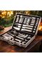 BBQ Grill Tool Set, Stainless Steel, 26 Pieces with Aluminum Carrying Case