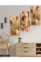 Abstract Art and Beautiful Woman 3-Piece Mdf Painting - 2