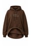 Women's Stoned Hooded Oversize Three-Thread Fleece Sweatshirt - 3