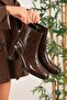 Women's Ankle-Length Square-Toe Thick-Heeled Casual Stylish Boots