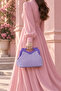 Retro Women's Scholarship Hand and Shoulder Bag - Lilac - 3