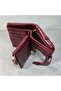 Burgundy Color Quality Soft Texture Wallet Clutch Bag with Wrist Strap - 3