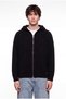 Men's Hooded Zippered Knitwear Black