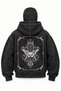 Snow Masked Ninja Unisex Sweatshirt Gothic Tribal Cardigan 3-Strand Thick Fleece