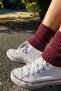 Women's Short Ribbed Knit Accessory Leggings - 8