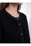 Alita City Lcw Grace Black Knitwear Plain Midi Women's Cardigan with a Difference - 3