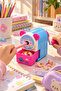 Pencil Sharpener with Sleeve – Pencil Sharpener with Container, Pencil Opener with Flip Sleeve - Blue - 3