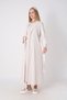 Maternity Nightgown and Robe Set – Maternity Set, Patterned Robe and Nightgown with Lace Collar