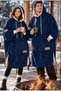 Wellsoft Hooded Unisex Wearable Poncho Tv Blanket with Front Pockets