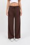 Women's Brown Elastic Waist Wide Leg Pants with Pockets - H6176 - 2