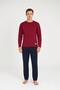 Men's Large Size Modal Cotton Comfortable Fit Long Sleeve Pajama Set