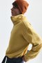 Zippered High Collar Boxy Fit Sweatshirt - 5