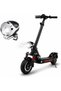 10 Inch Electric Scooter LED Headlight, Front Light Replacement with Mounting Bracket & Wiring Cable, Compatible with M4, E-Scooter Headlamp Spare Part, Black & Chrome