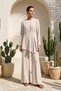 Pleated Detail on the Front and Ribbed Detail on the Pants Suit 1044 Stone