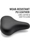 Comfort Bike Seat – Wide Padded Bicycle Saddle with Dual Spring Suspension, Soft PU Leather Cushion, Universal Fit for Road, Cruiser, Mountain & E-Bikes (25x21x8.5 cm) - 4