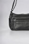 Washable Leather Crossbody Shoulder Bag Multi-Compartment Soft Textured Stylish Daily Bag Black 18171 - 4