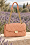 Laila Women's Stitched Chain Strap Hand and Shoulder Bag-Powder - 2