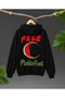 Free Palestine Printed Unisex Oversize Hooded Sweatshirt